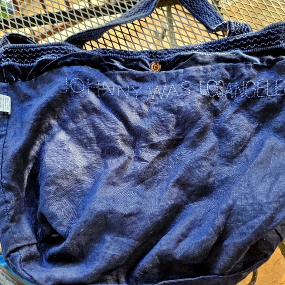 NWT JOHNNY WAS VELVET BAG TOTE - Picture 6 of 10